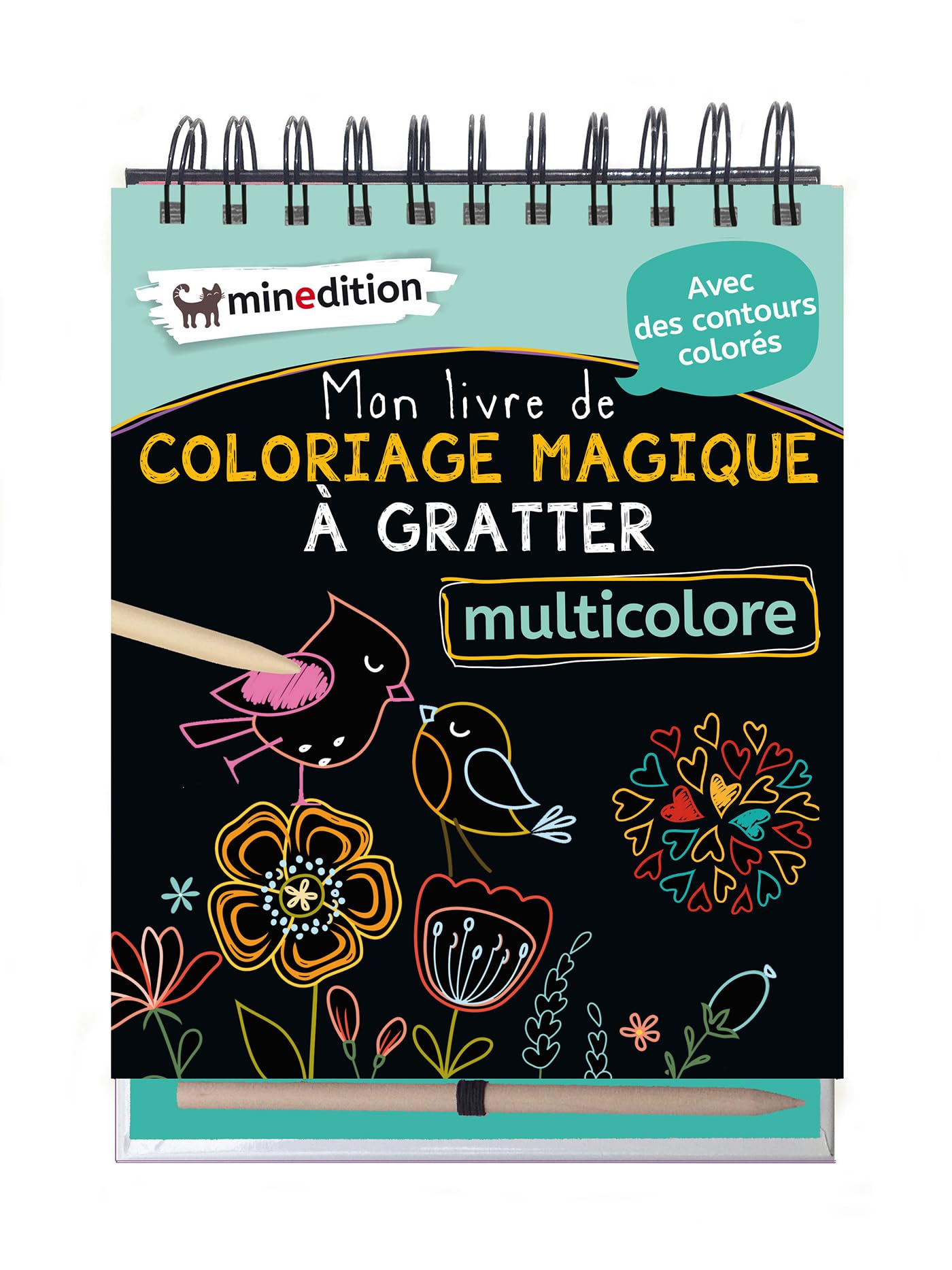 mon livre de coloriage magique a gratter multicolore book