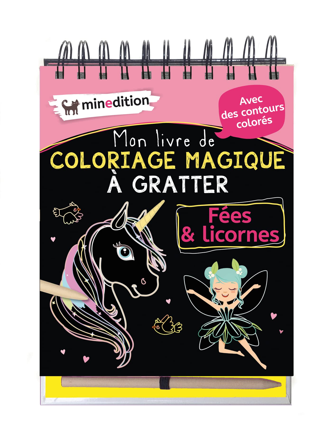 Mon livre de coloriage magique à gratter - Fées & licornes: Avec un crayon en bois Children's books