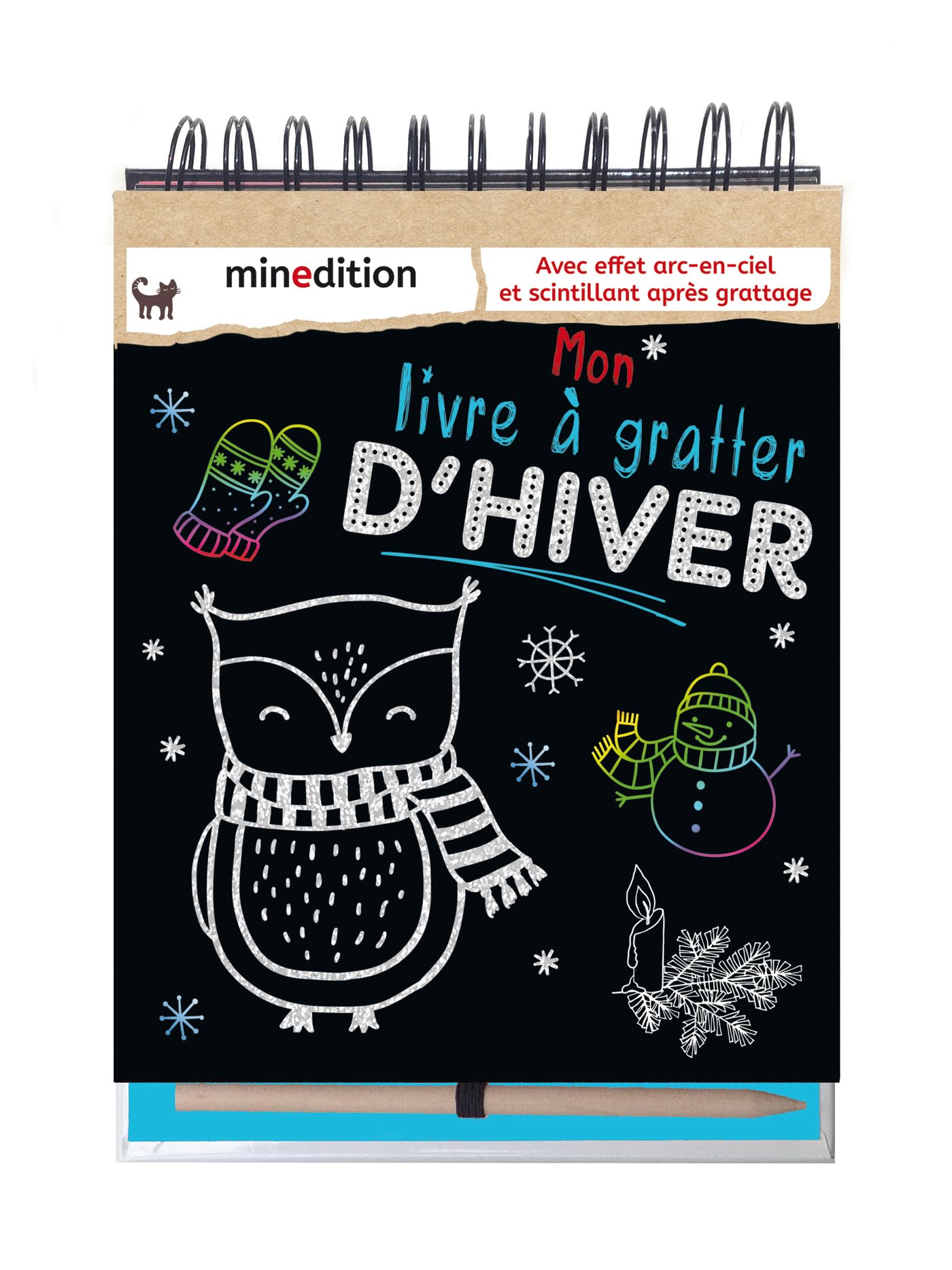 Mon livre à gratter d'hiver: Avec un crayon en bois Tiptoi & Games
