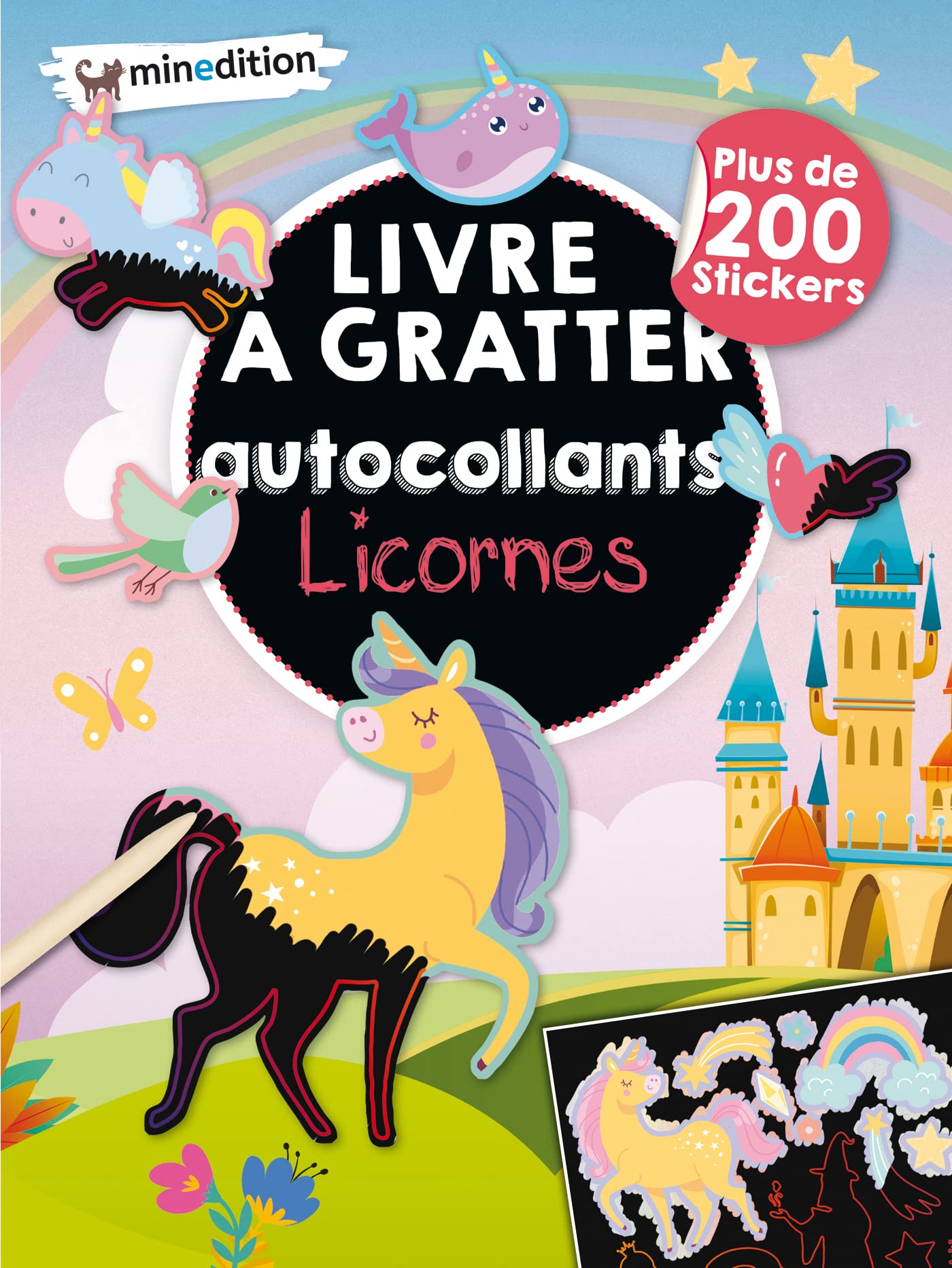 Livre à gratter avec autocollants - Licornes: Plus de 200 stickers Non-fiction