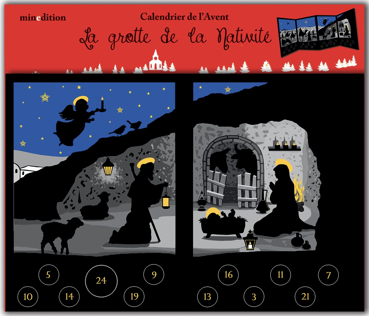 Calendrier de l'Avent religieux - La grotte de la Nativité - Evangelisti Children's books