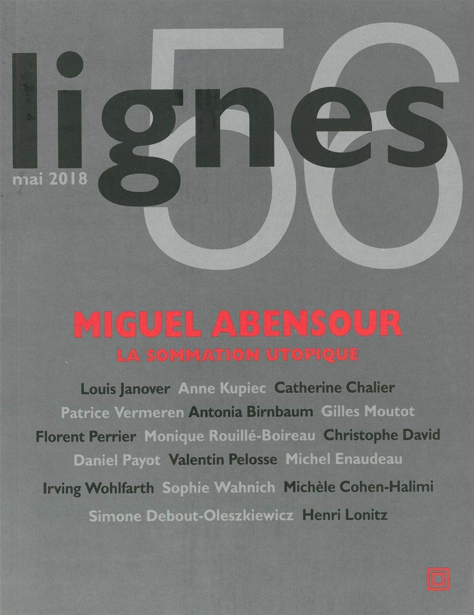 Revue Lignes n°56: Miguel Abensour Books
