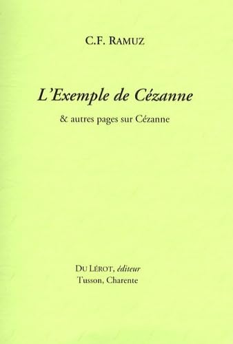 L'exemple de Cézanne: Et autres pages sur Cézanne book