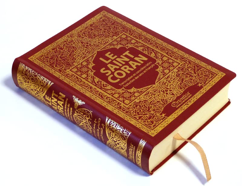 Le Saint Coran : arabe-français-phonétique - Transcription et traduction des sens en français - Couleur rouge bordeaux book