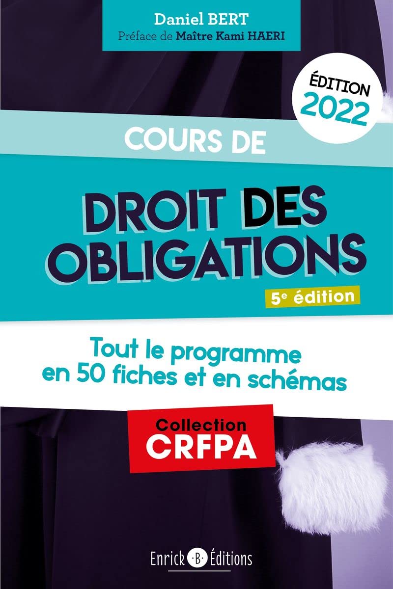 Cours de droit des obligations 2022: Tout le droit des obligations en 50 fiches et en schémas book