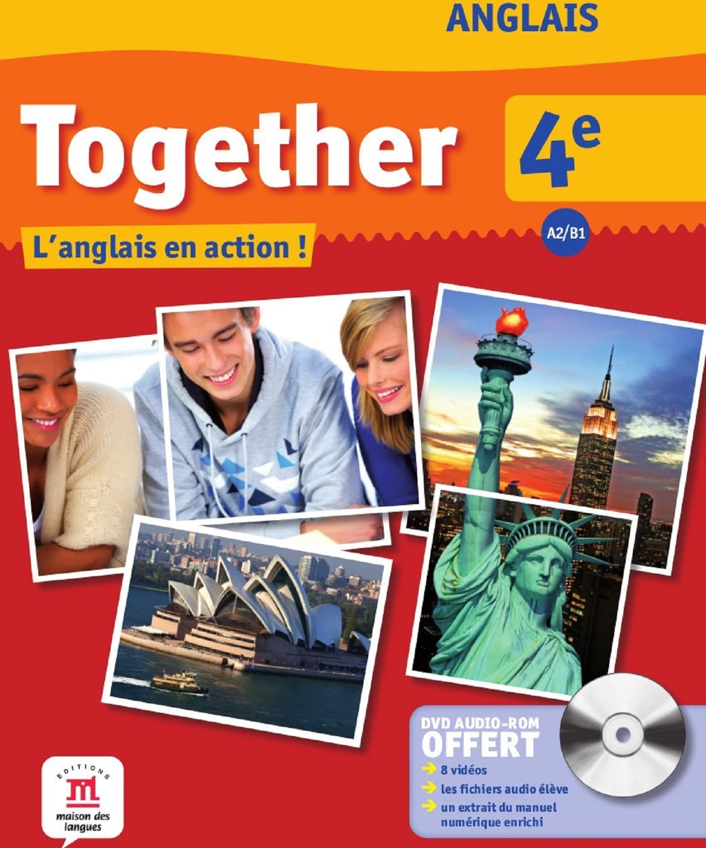 Together 4e - Livre de l’élève + DVD audio-vidéo: L'anglais en action ! Education & Training
