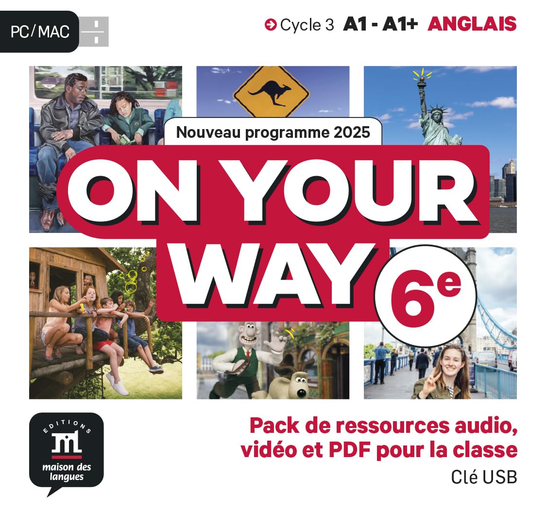 On your way 6eme - clé USB avec vidéos/audios book