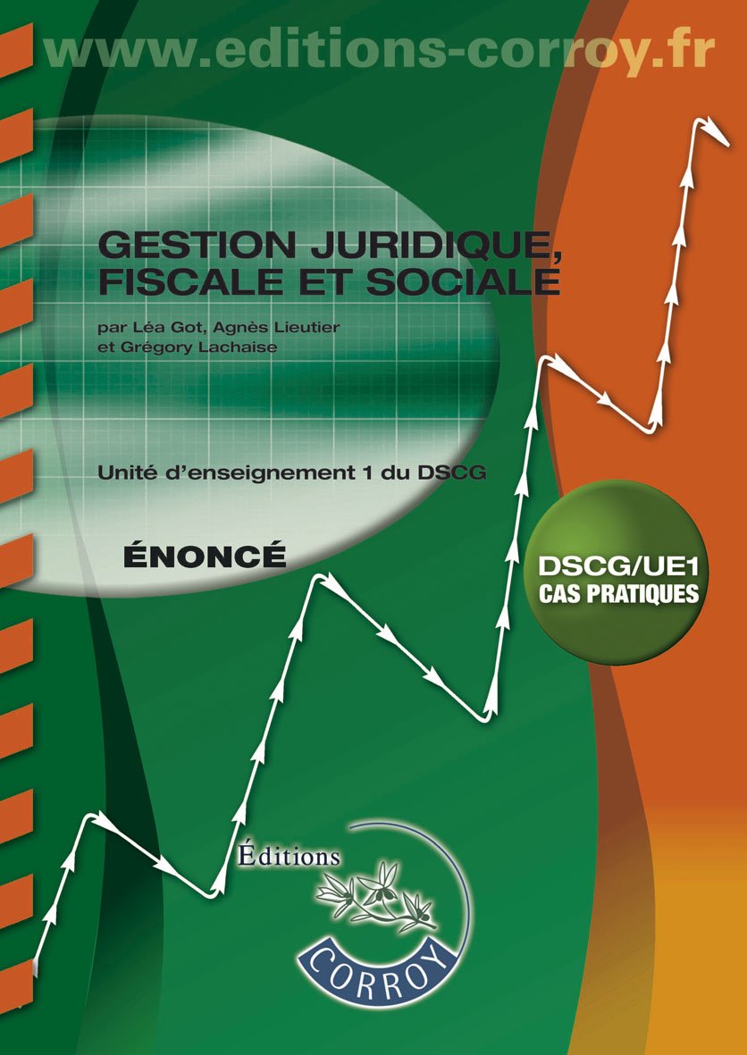 Gestion juridique, fiscale et sociale, Enoncé : UE 1 du DSCG, Cas pratiques book