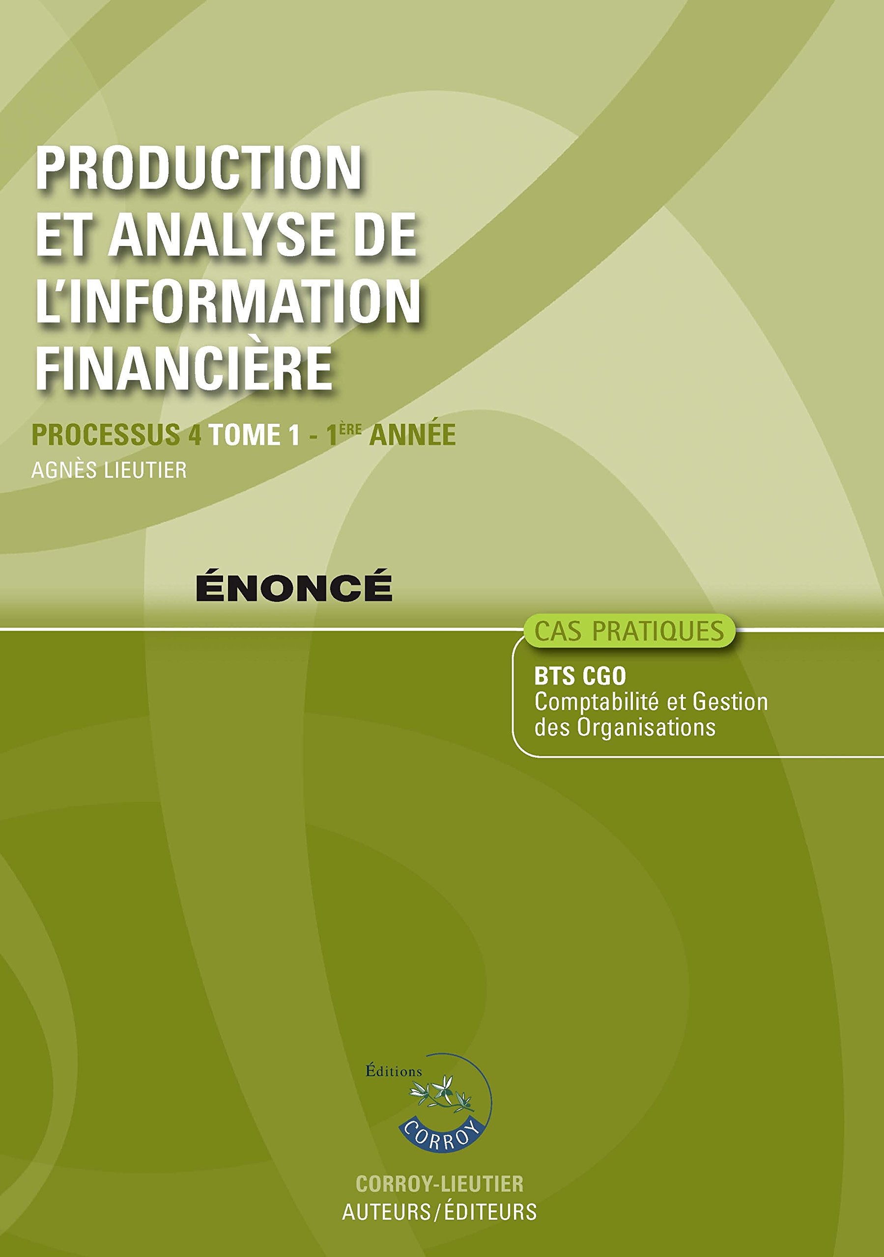 Production et analyse de l'information financière Processus 4 du BTS CGO Tome 1: Enoncé book