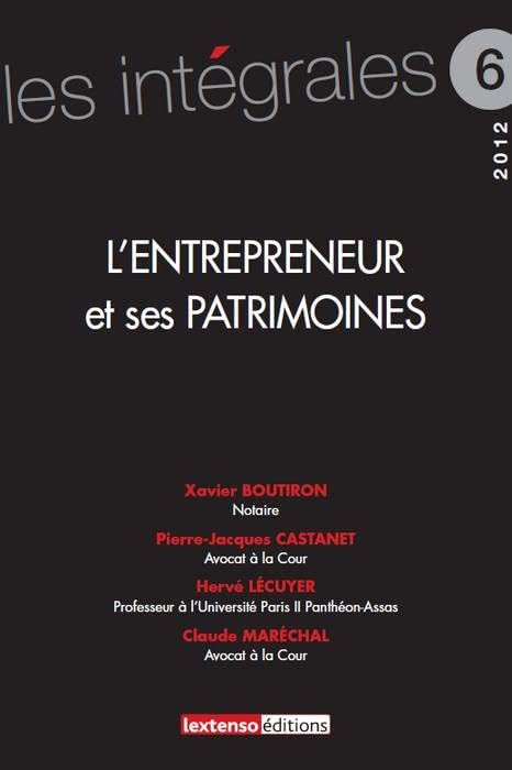 l'entrepreneur et ses patrimoines book