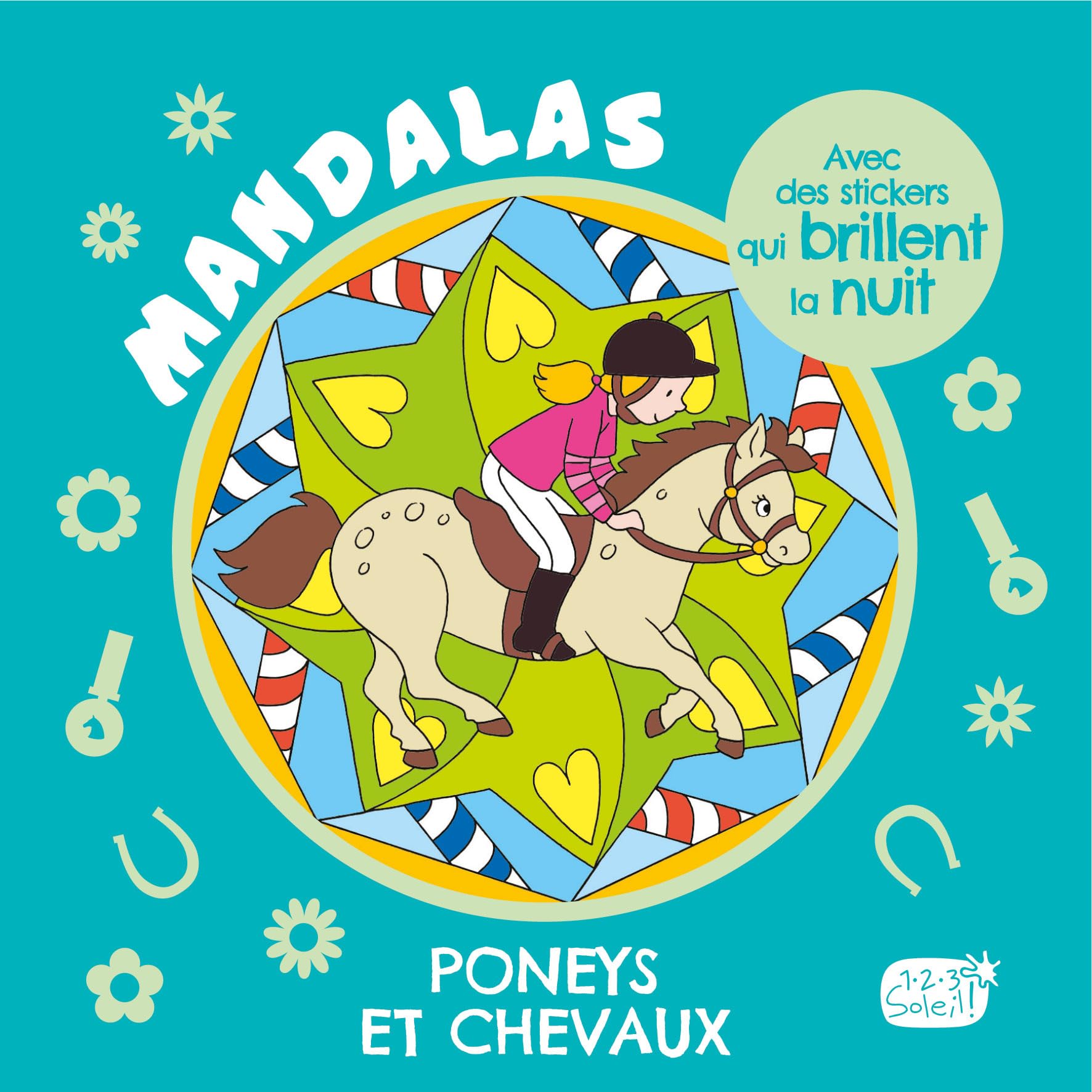 PONEYS ET CHEVAUX: Carnet mandalas avec des stickers phosphorescents Tiptoi & Games