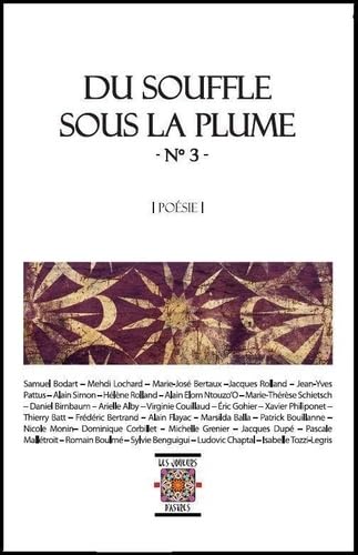 Du Souffle sous la Plume n°3, poésie, ouvrage collectif Poetry