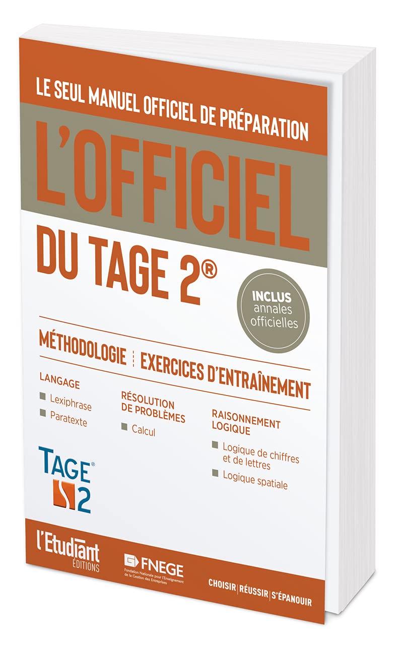 L'officiel du TAGE 2: Manuel officiel de préparation au test Business, Finance & Career