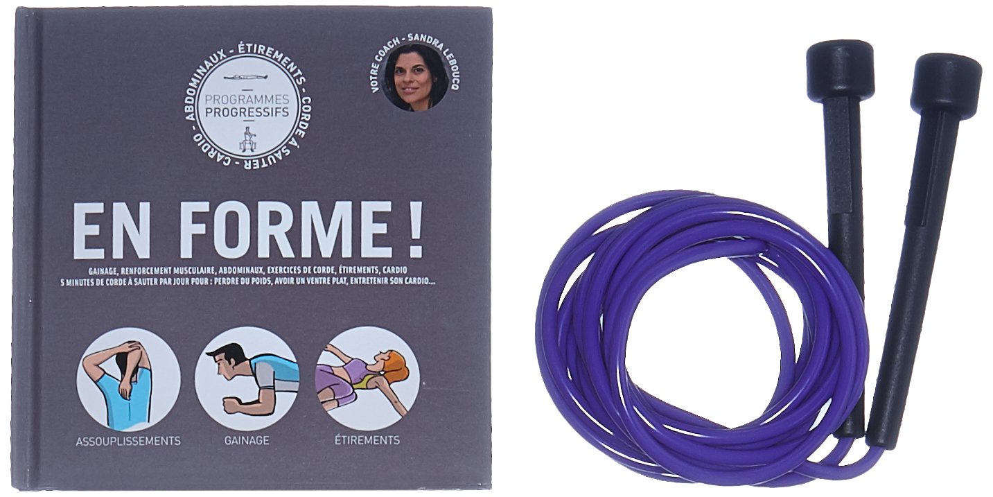 En forme !: Coffret avec une corde à sauter violette Books