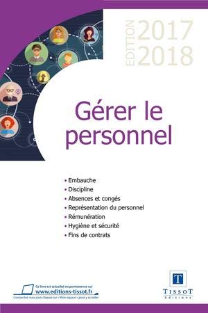 G‚rer le personnel Edition Tissot 2017 2018 , version uniquement livre Collectifs book