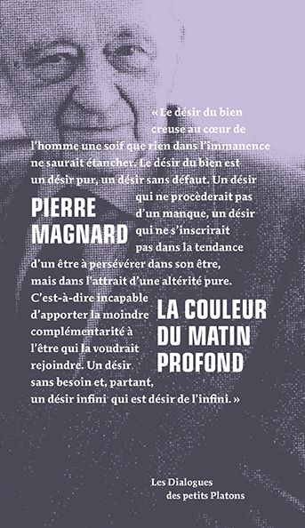 La couleur du matin profond : dialogue avec Éric Fiat Philosophy