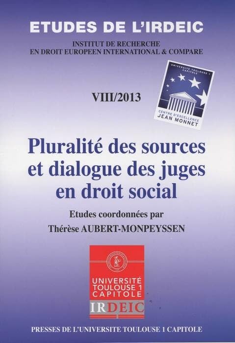 pluralite des sources et dialogue des juges en droit social (8) book