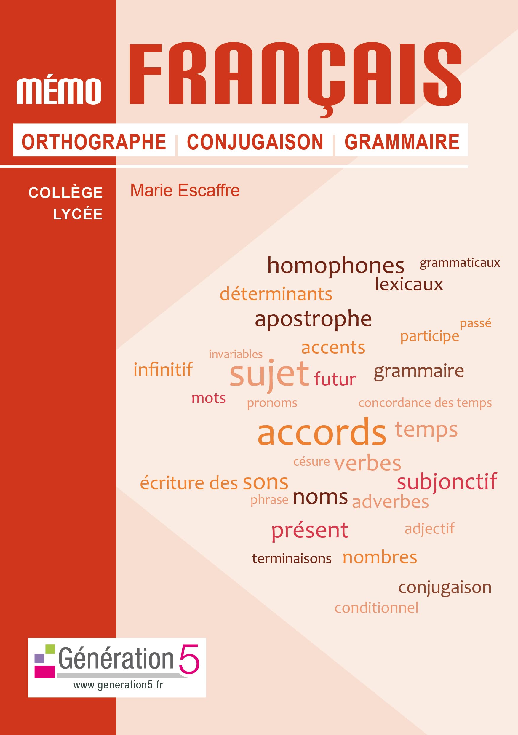 Mémo Français Orthographe-Conjugaison-Grammaire (collège/lycée) Non-fiction