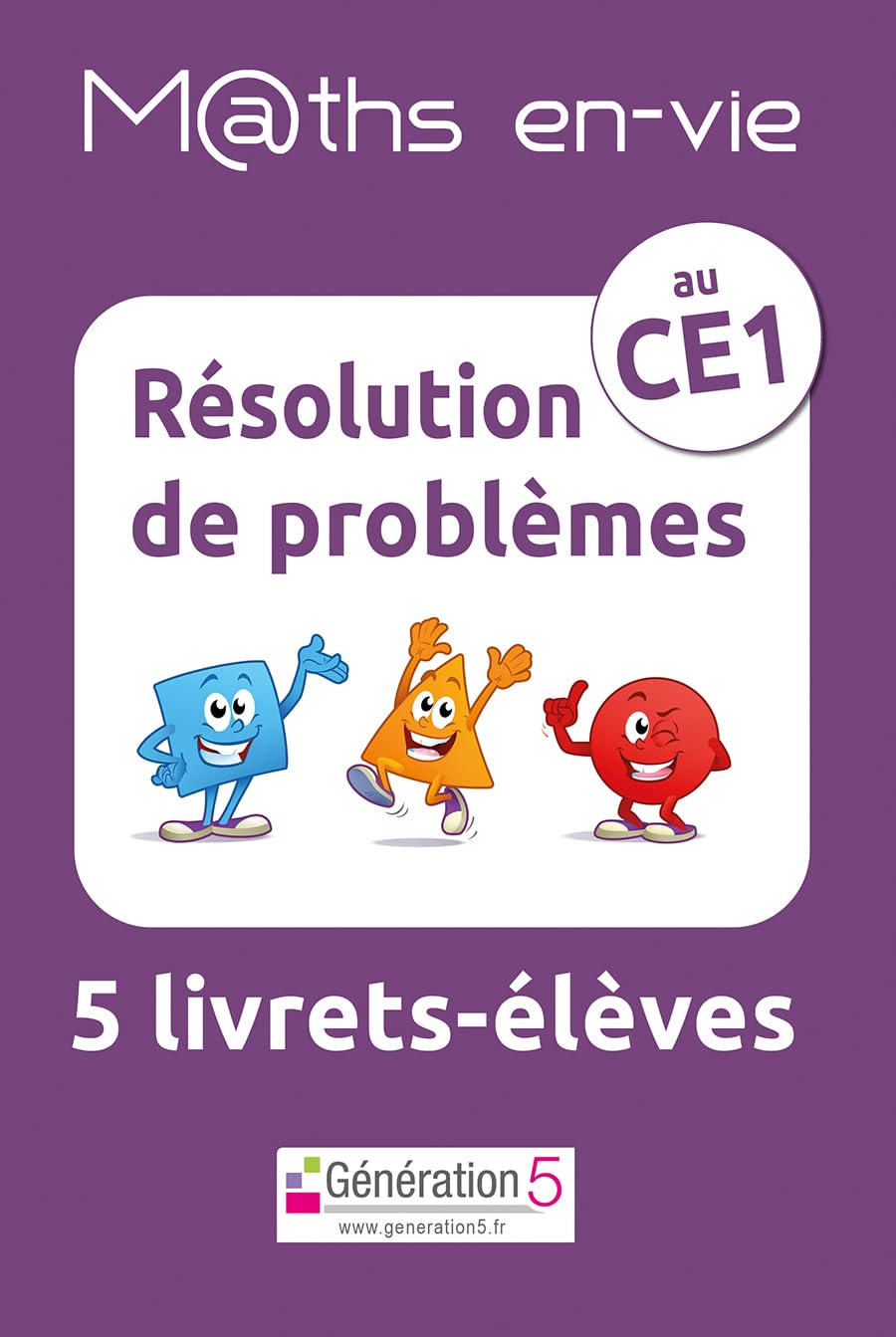 Résolution de problèmes au CE1 M@ths en-vie: 5 livrets-élèves book