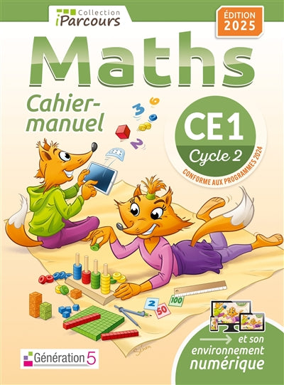 Product Image: Cahier-manuel iParcours maths CE1 (édition 2025)