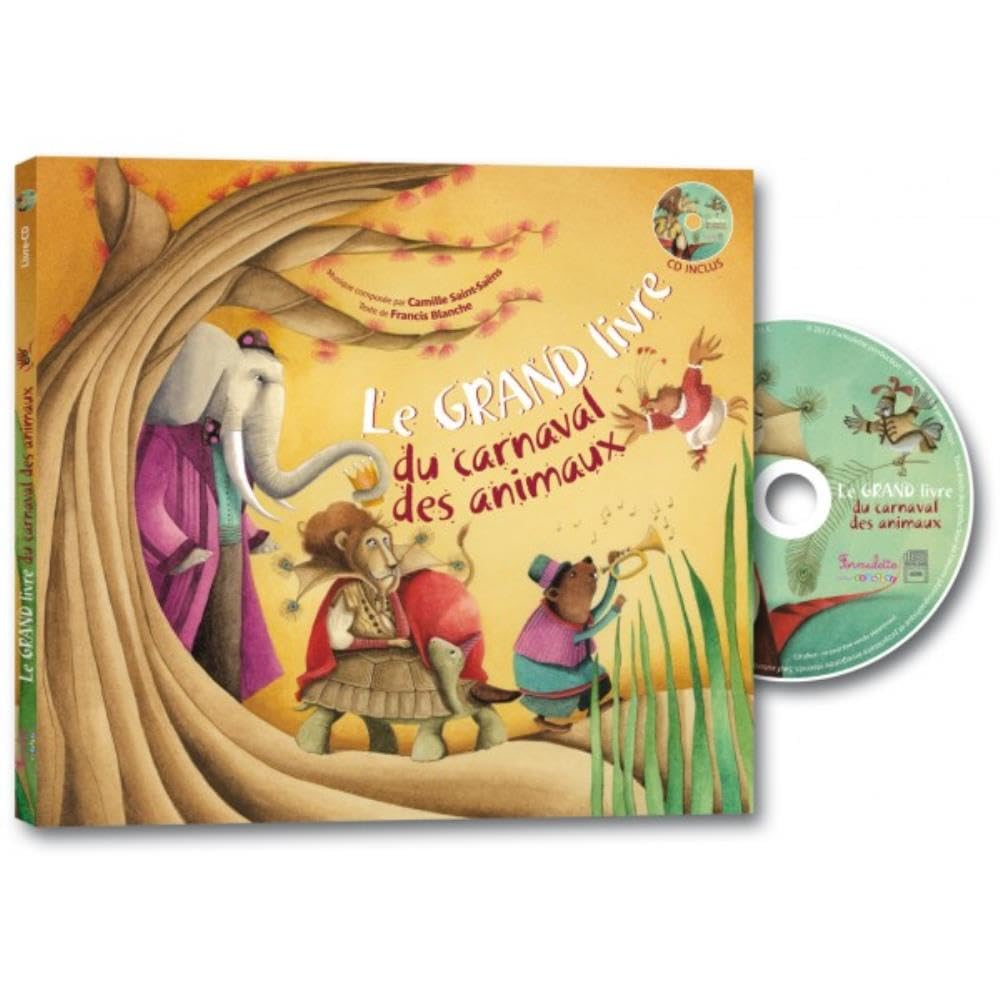 Le grand livre du carnaval des animaux (1CD audio) Children's books