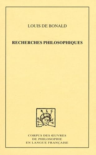 Recherches philosophiques sur les premiers objets des connaissances morales Philosophy