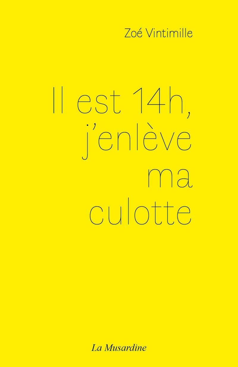Il est 14h, j'enlève ma culotte Contemporary literature