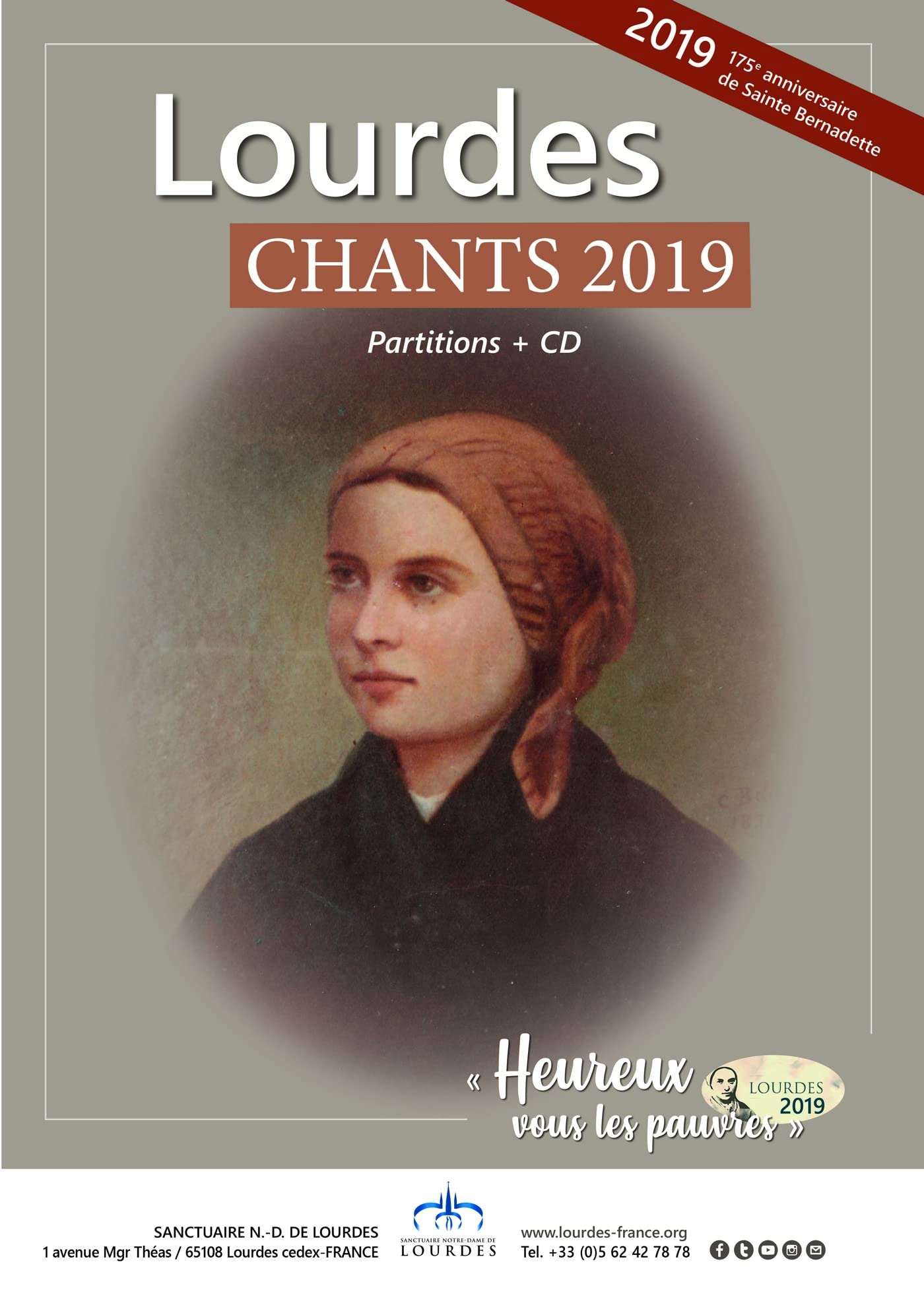 Lourdes : Chants 2019 pour la messe ''Heureux, vous les pauvres'' (Partitions et CD) Religion & Esotericism