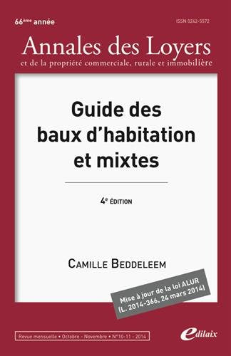 Guide des baux d'habitation et mixtes book