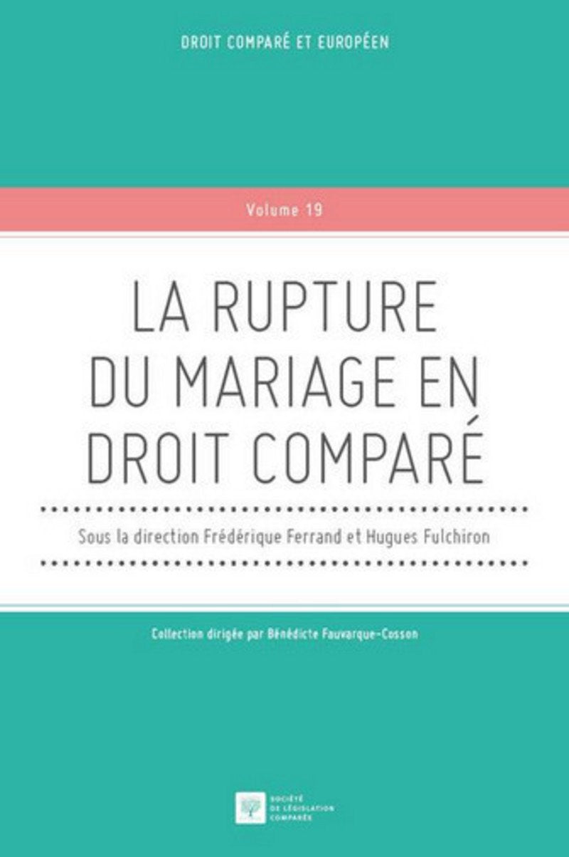 LA RUPTURE DU MARIAGE EN DROIT COMPARÉ Law