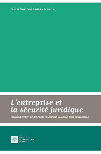 L'entreprise et la sécurité juridique book