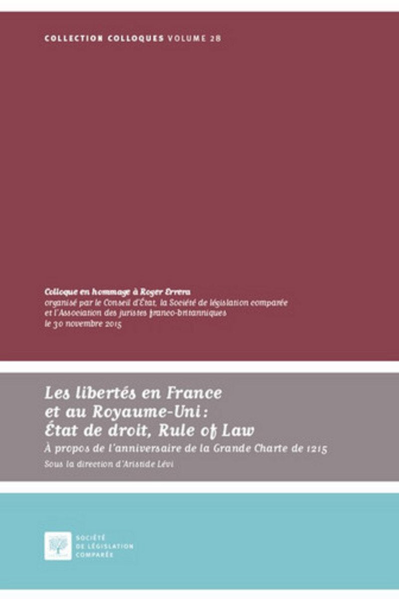 Les Libertés en France et au Royaume-Uni: à propos de l'anniversaire de la Grande Charte de 1215, Co book
