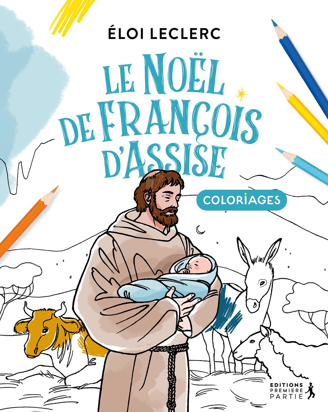 Le Noël de François d'Assise (coloriage). Coloriages Leisure & Fun
