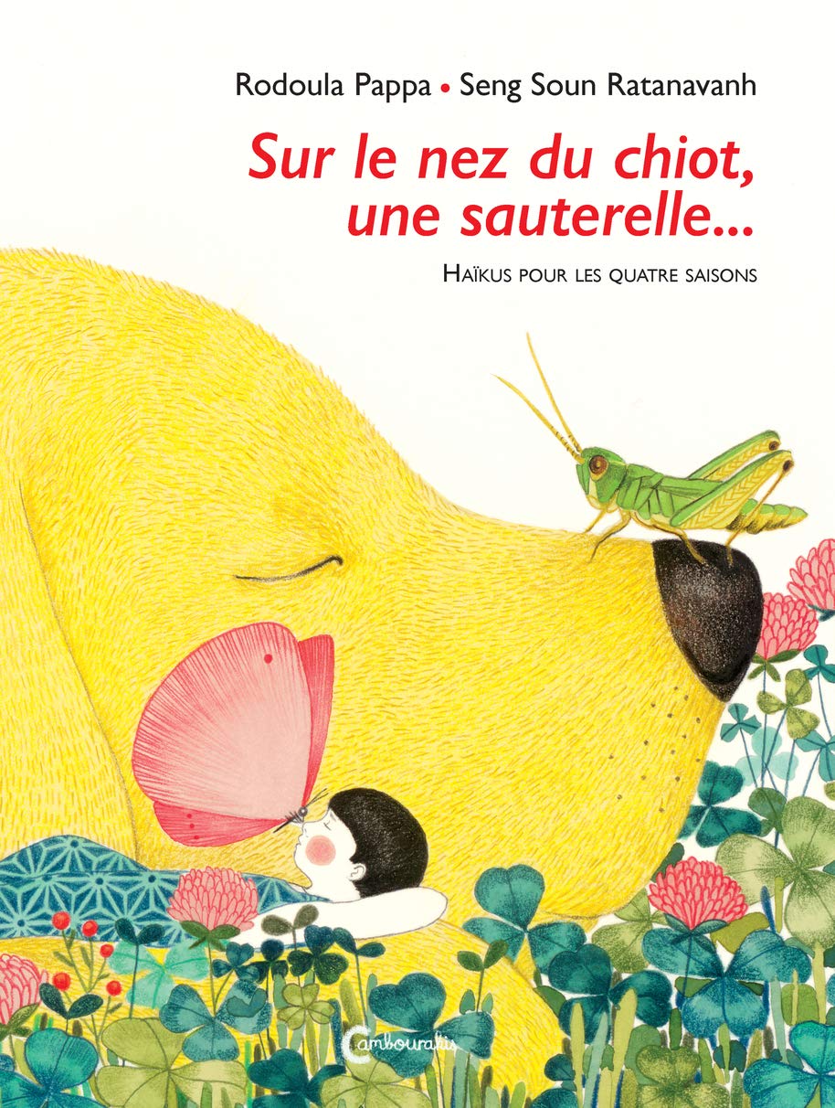 Sur le nez du chiot, une sauterelle: Haïkus pour les quatre saisons Children's books