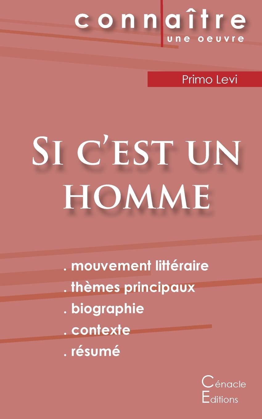 Fiche de lecture Si c'est un homme de Primo Levi (Analyse littéraire de référence et résumé complet) book