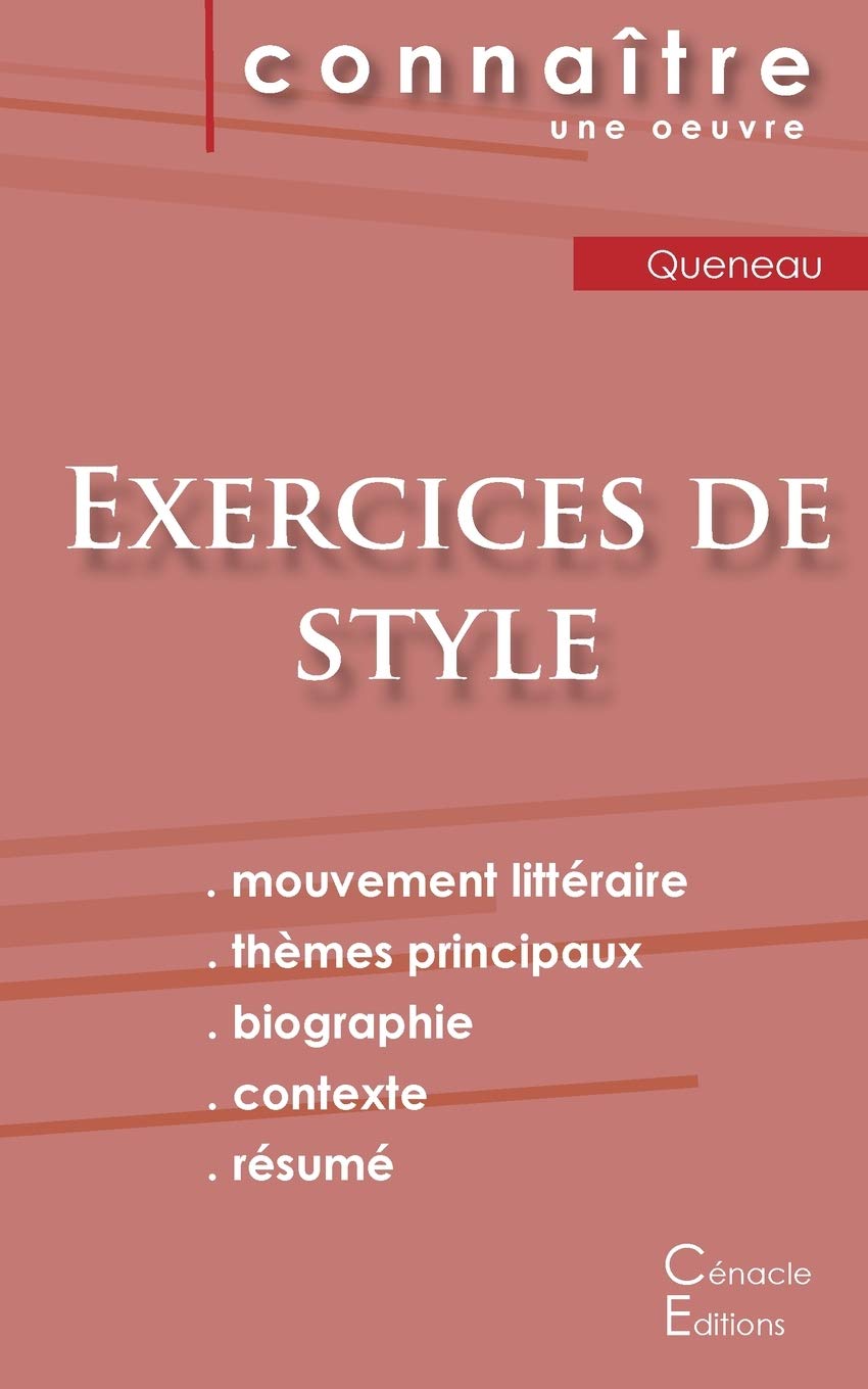 Fiche de lecture Exercices de style de Raymond Queneau (Analyse littéraire de référence et résumé complet) book