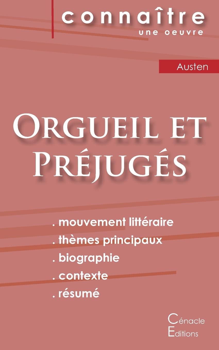 Fiche de lecture Orgueil et Préjugés de Jane Austen (Analyse littéraire de référence et résumé complet) book