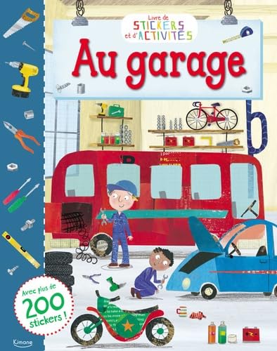 Au garage : Livre de stickers et d'activités book