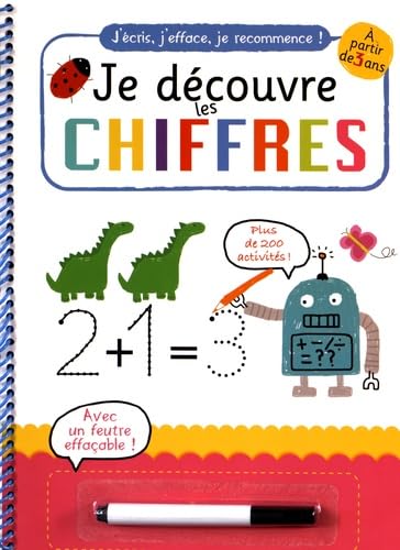 À LA DÉCOUVERTE DES CHIFFRES (COLL. J'ECRIS, J'EFFACE, JE RECOMMENCE) NE book
