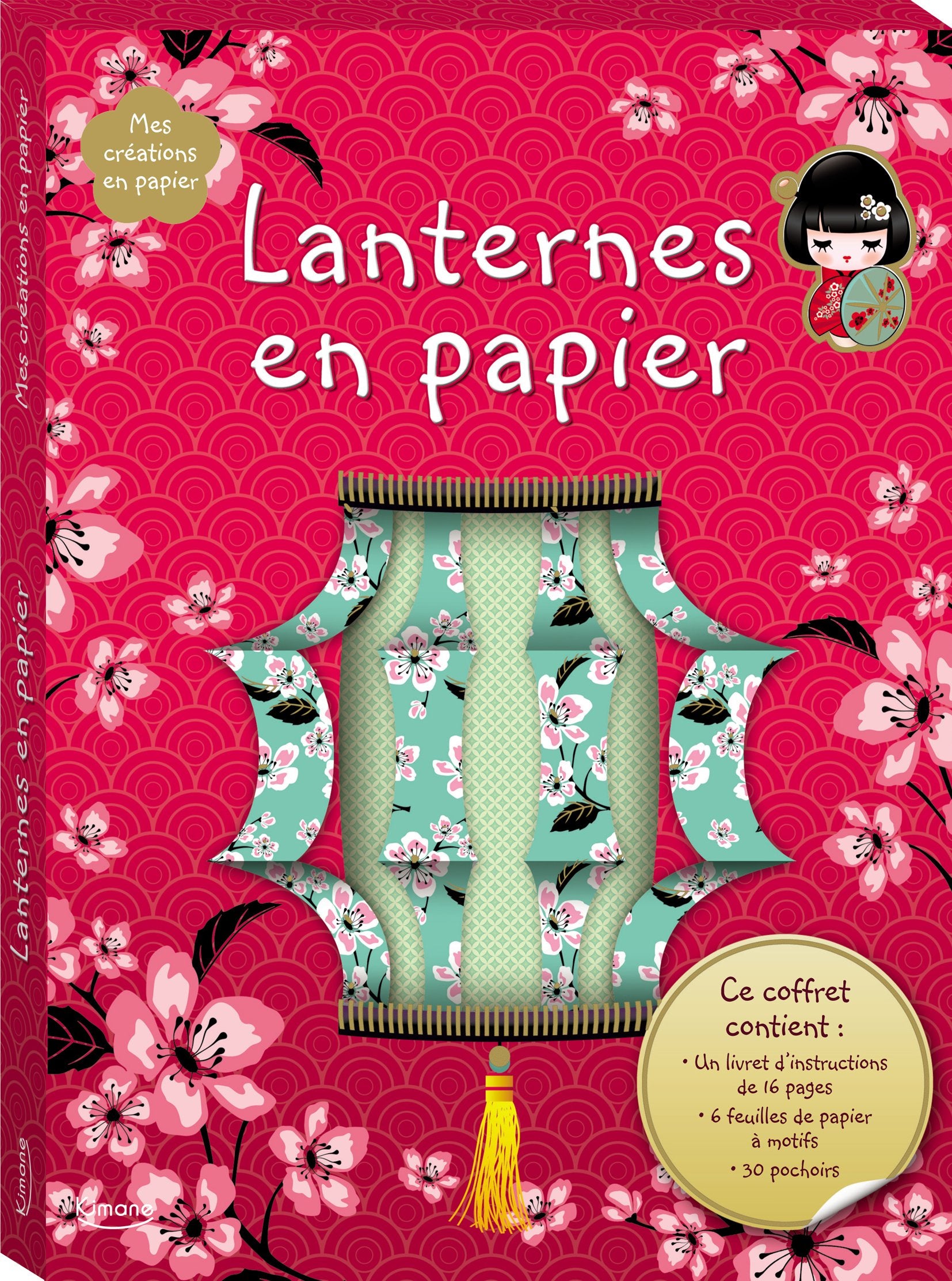 LANTERNES EN PAPIER (COLL. MES CRÉATIONS EN PAPIER): Avec 6 feuilles de papier à motif et 30 pochoirs Books