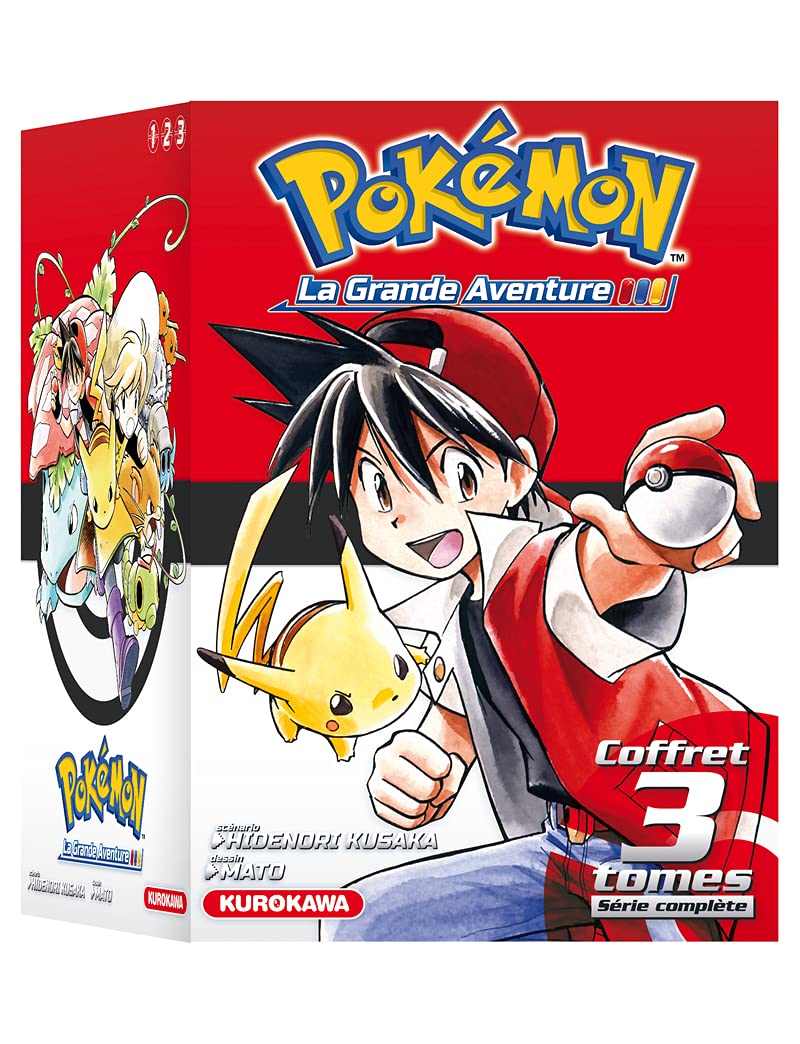 Coffret Pokémon La Grande Aventure (tomes 1-2-3 + Guide Pokémon): Tome 1 à 3 Manga