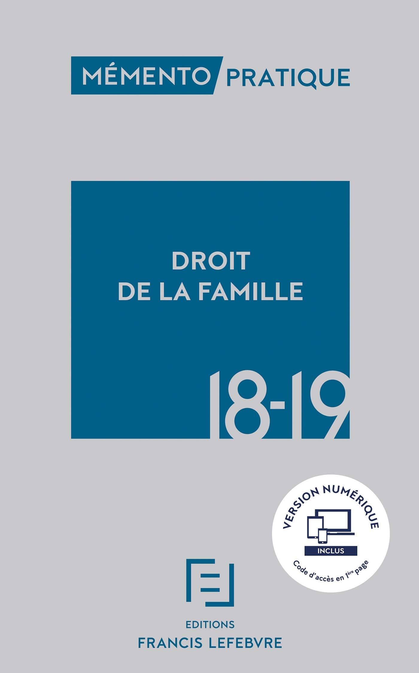 MEMENTO DROIT DE LA FAMILLE 2018-2019 Law