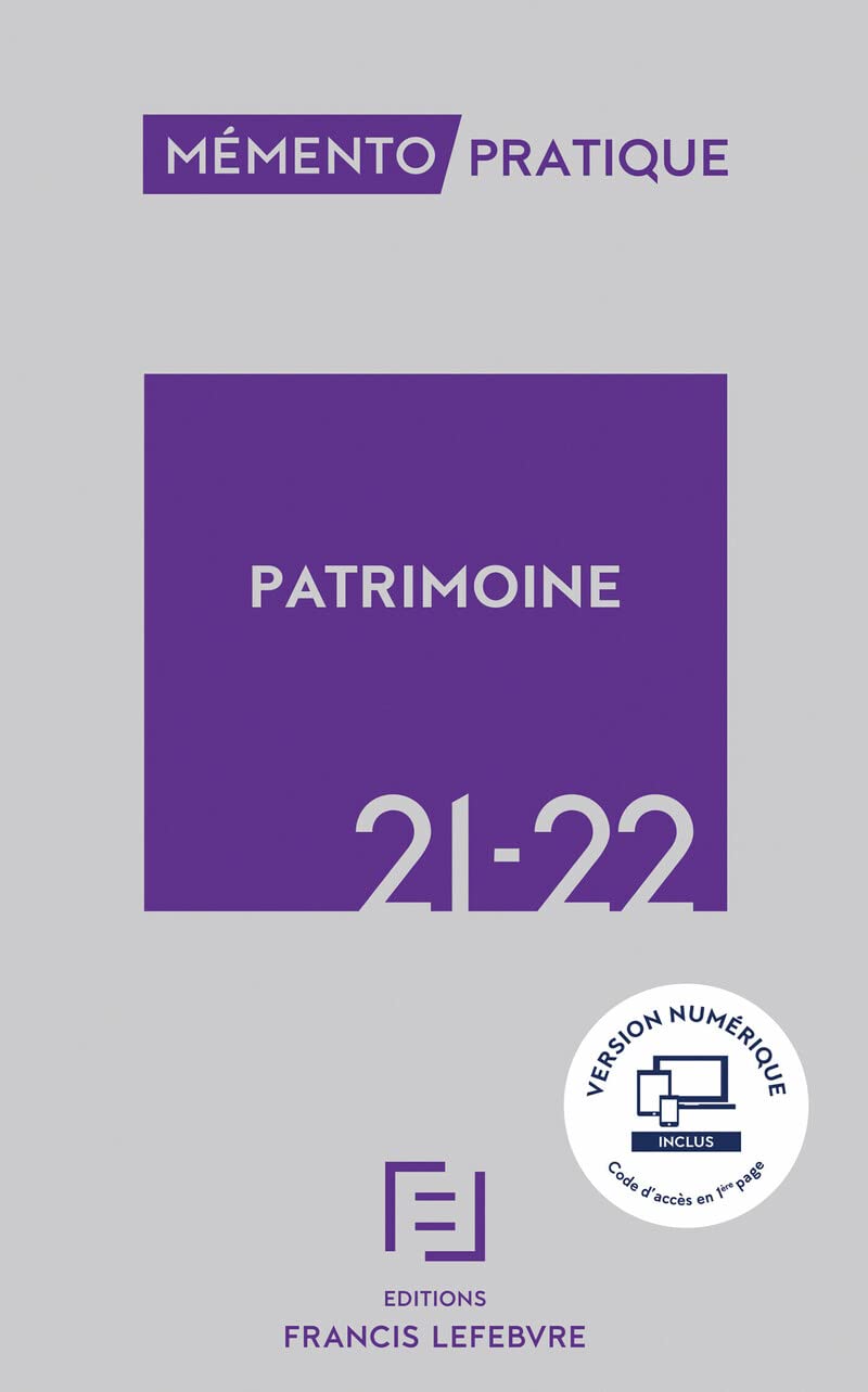 Mémento Patrimoine 2021 2022 Law