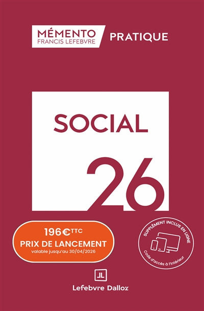 Product Image: Mémento social 2026