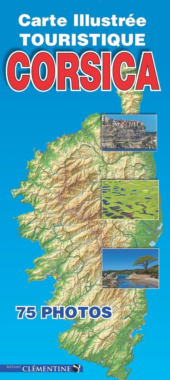 Carte illustrée touristique Corse Leisure, Home & Garden