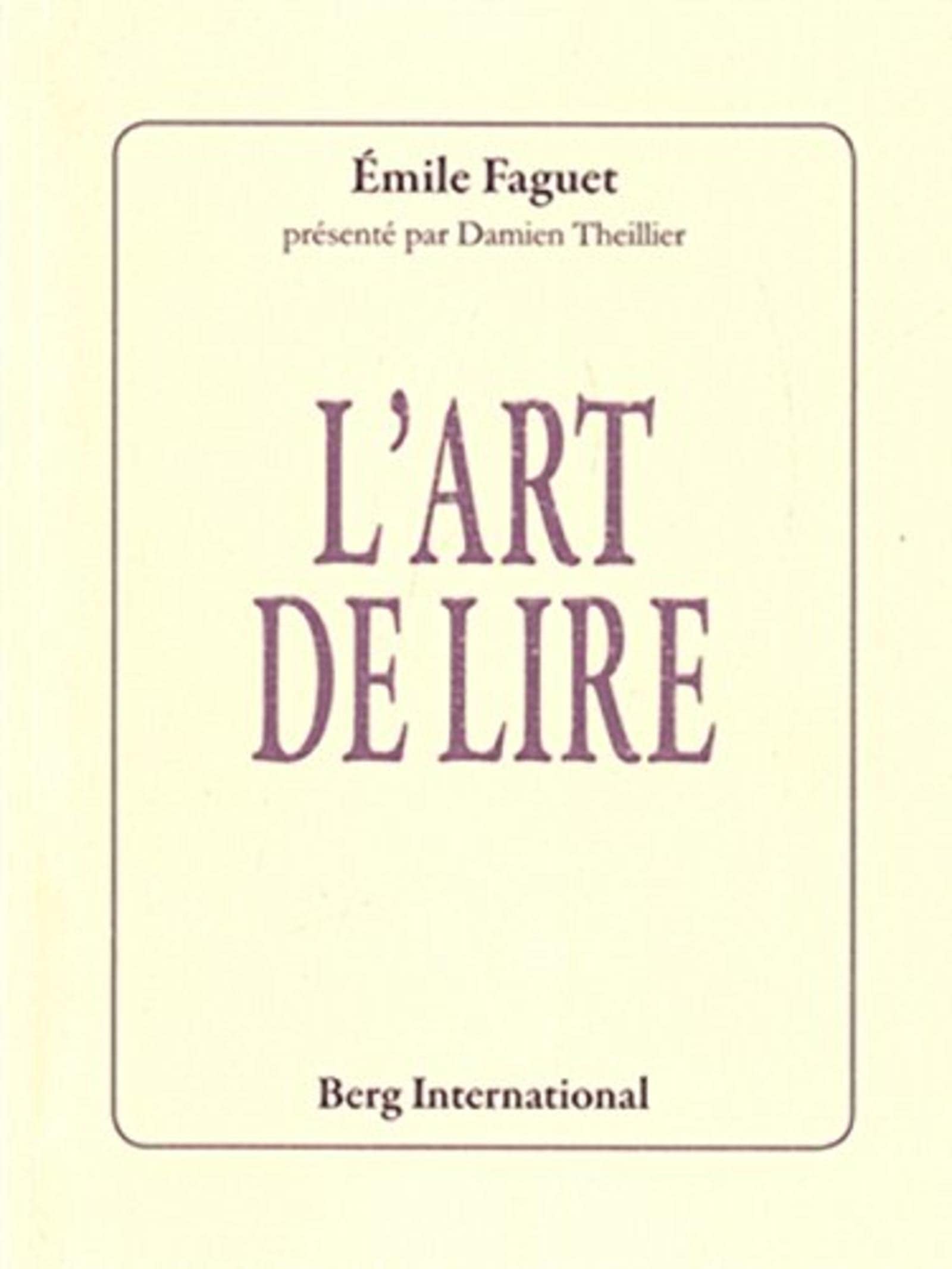 L'art de lire: Présenté par Damien Theillier Books