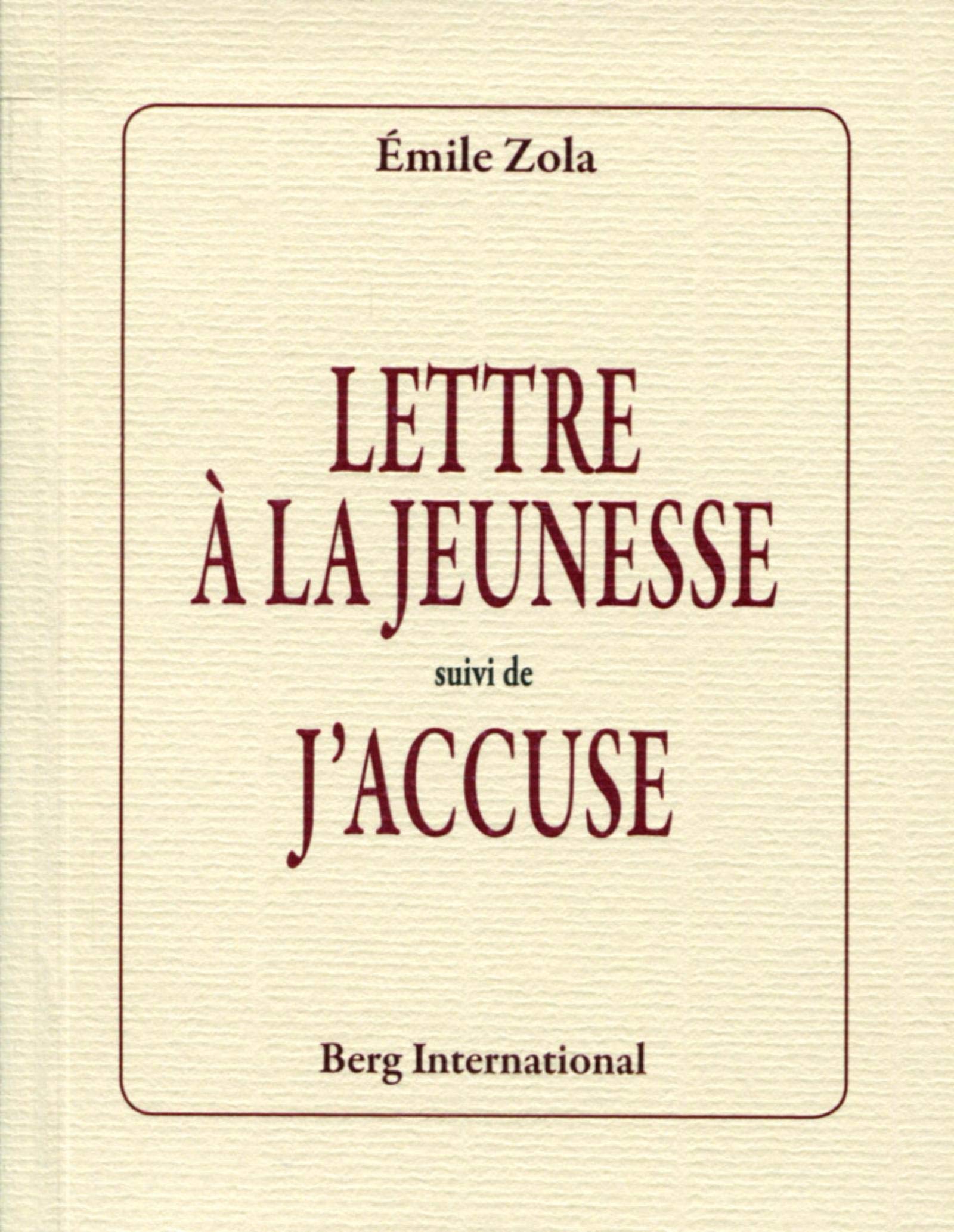 Lettre à la jeunesse suivi de J'Accuse book