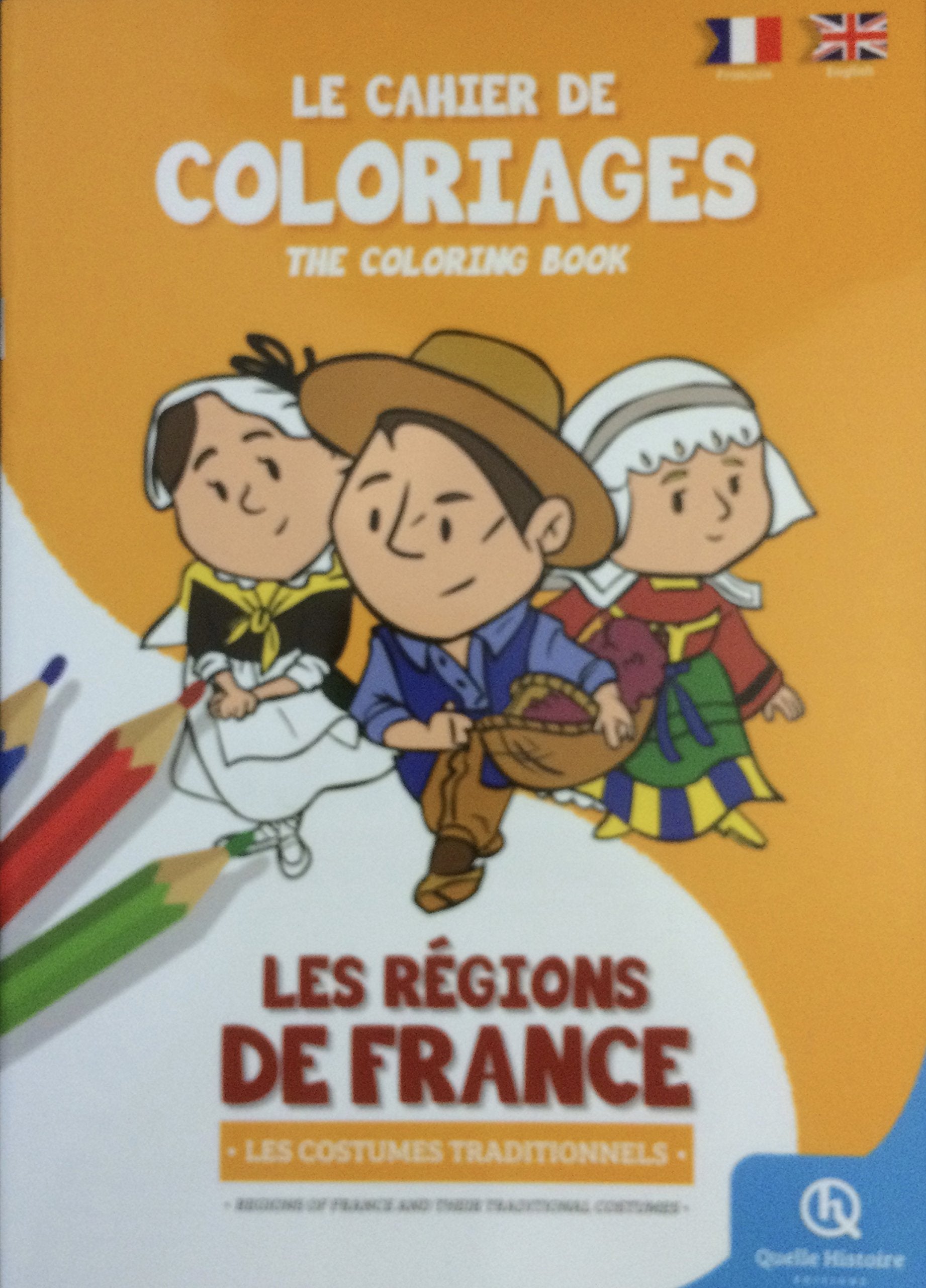 Cahier de coloriages : Régions de France Non-fiction