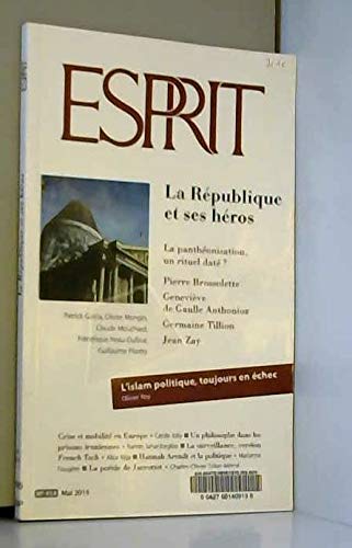 Revue esprit mai 2015 la republique et ses heros Essays & Short Stories