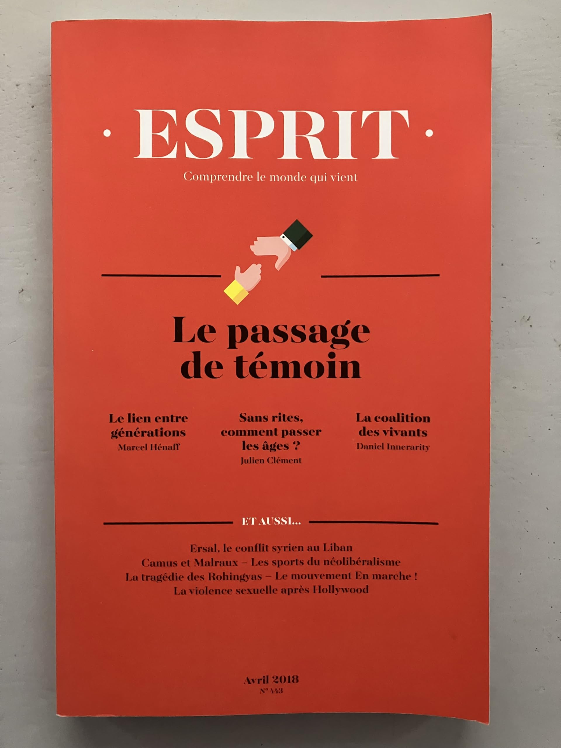 Product Image: Esprit - Le passage de témoin: Avril 2018